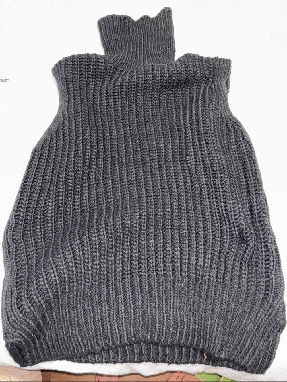 H&M Black Ribbed Knit Turtleneck Sweater Vest Dress